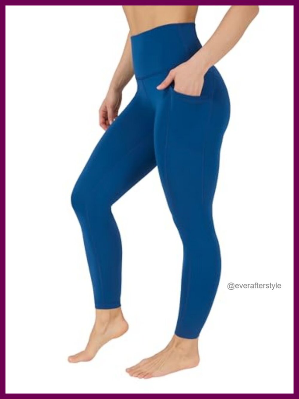 High Waisted Fleece Lined Leggings with Side Pocket - Yoga Pants Thermal